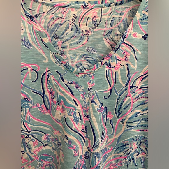 Lilly Pulitzer Etta Long Sleeve Bayside Blue Under The Moon - Picture 4 of 10